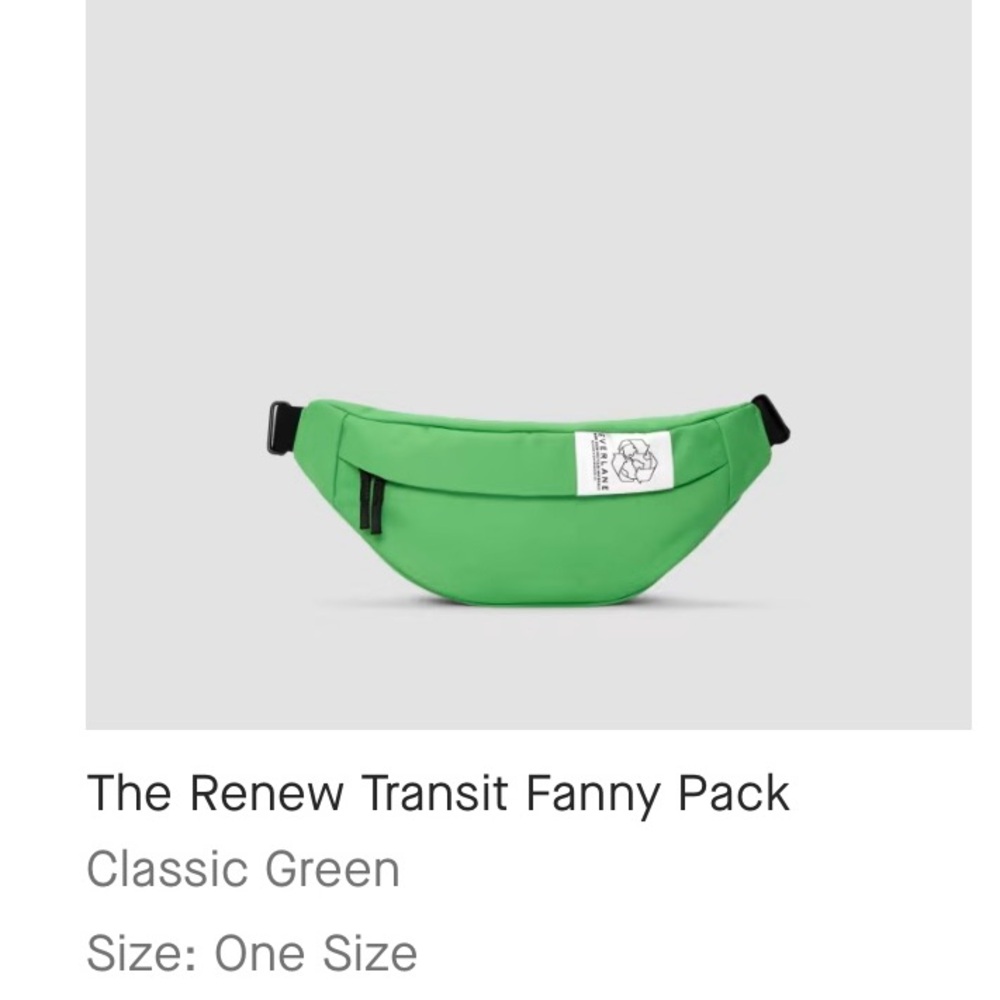 Everlane kelly green ReTransit Fanny pack